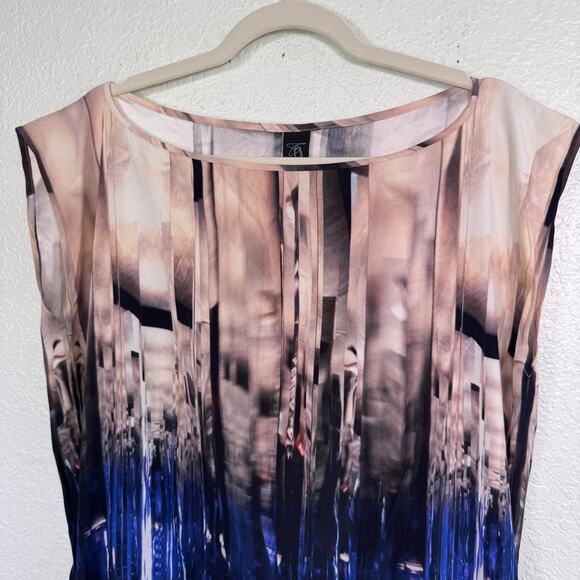 Zero + Maria Cornejo Dress Womens 4 Sheath Sleeveless Silk Abstract Modern Artsy - Picture 5 of 11
